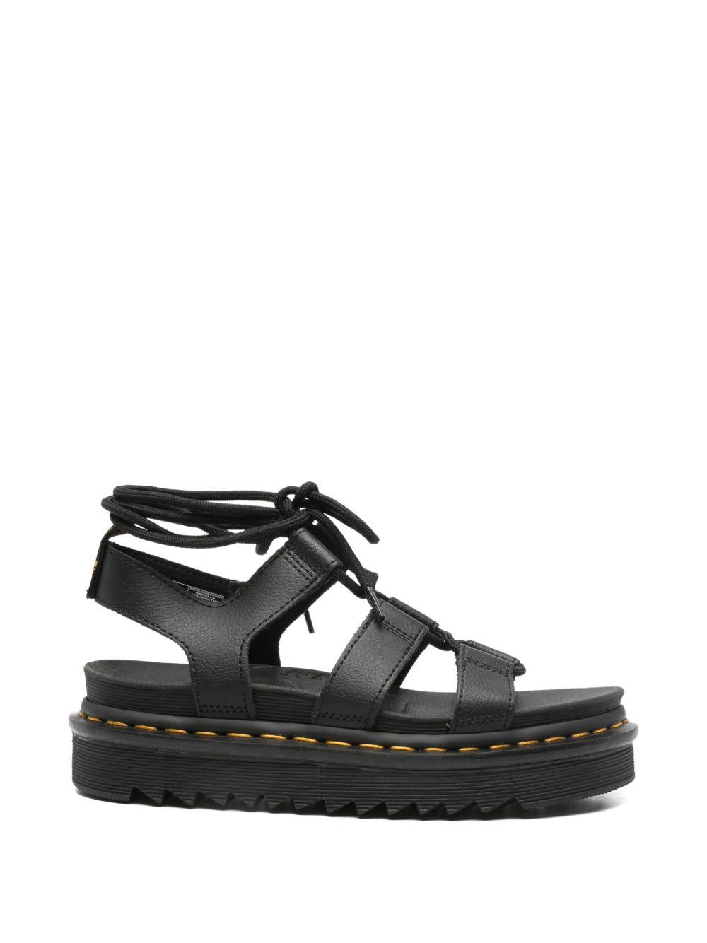 DR MARTENS Sandali Nartilla in pelle nera
