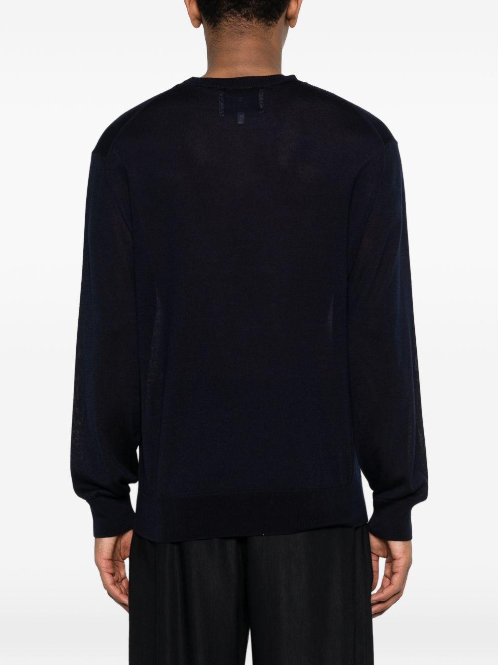SEVEN GAUGE Maglia in cotone nero girocollo