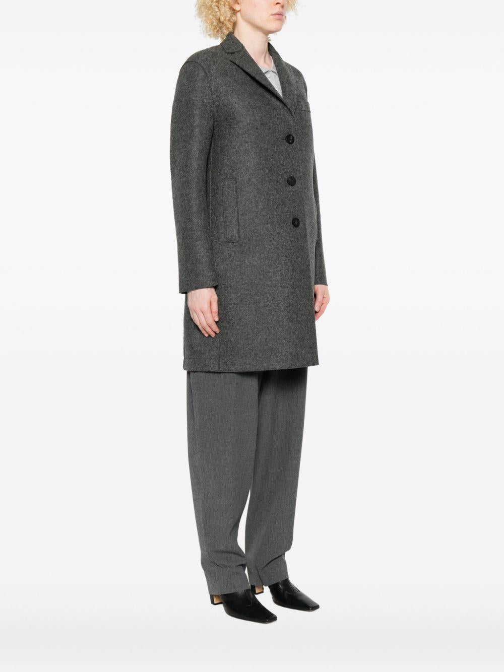 HARRIS WHARF LONDON Cappotto grigio monopetto
