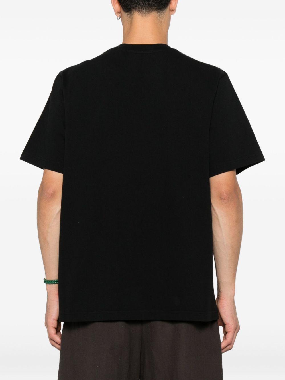 CASABLANCA T-shirt a maniche corte in cotone nero con stampa grafica