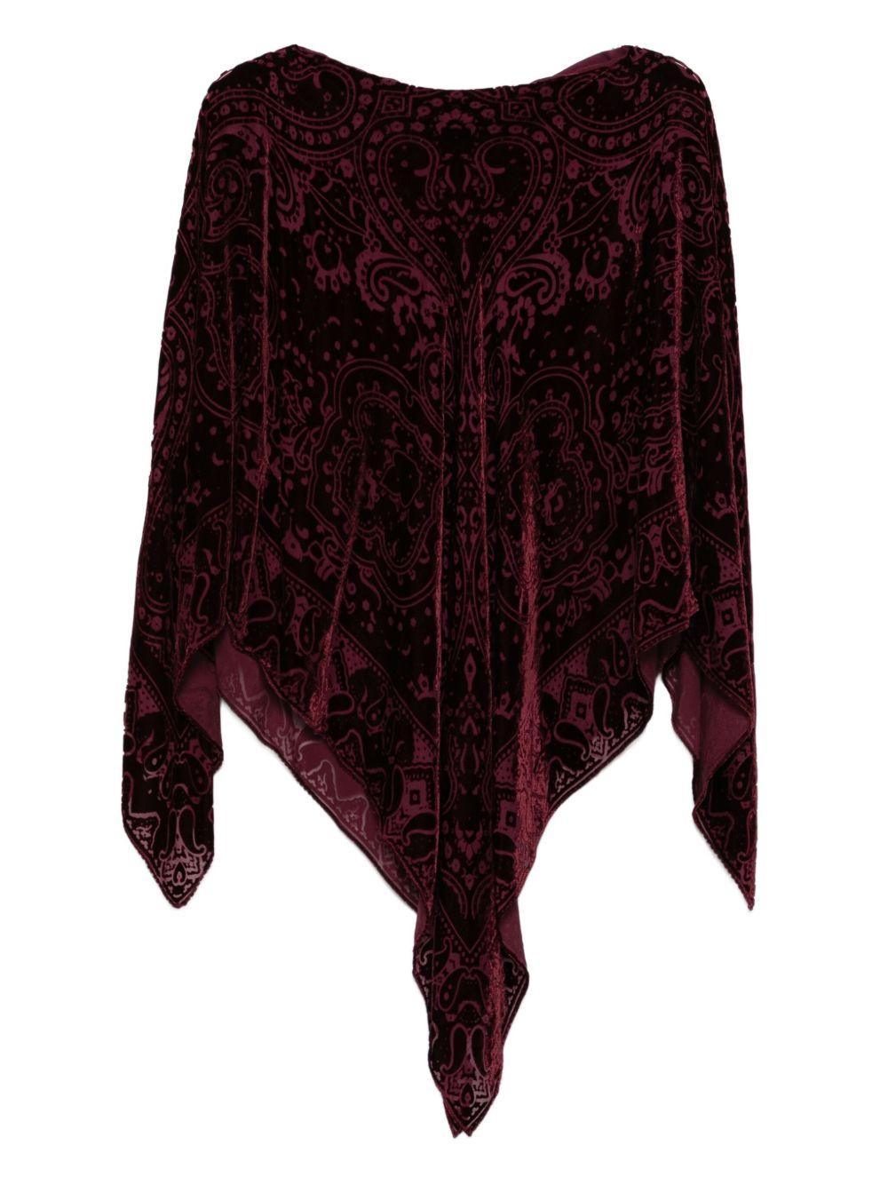 ETRO Poncho con stampa paisley