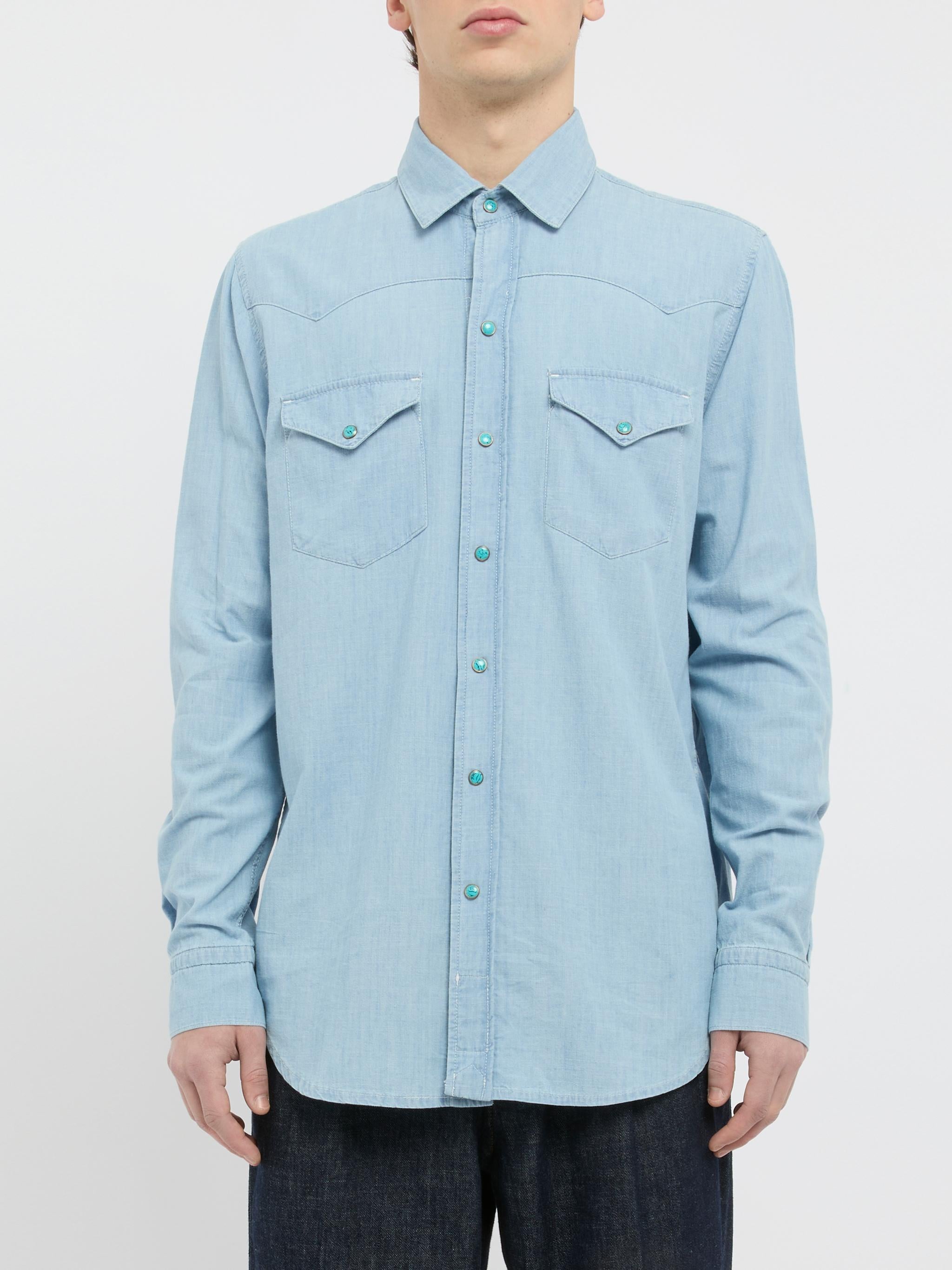 CHESAPEAKES Camicia 'Flagstaff' in denim con tasche