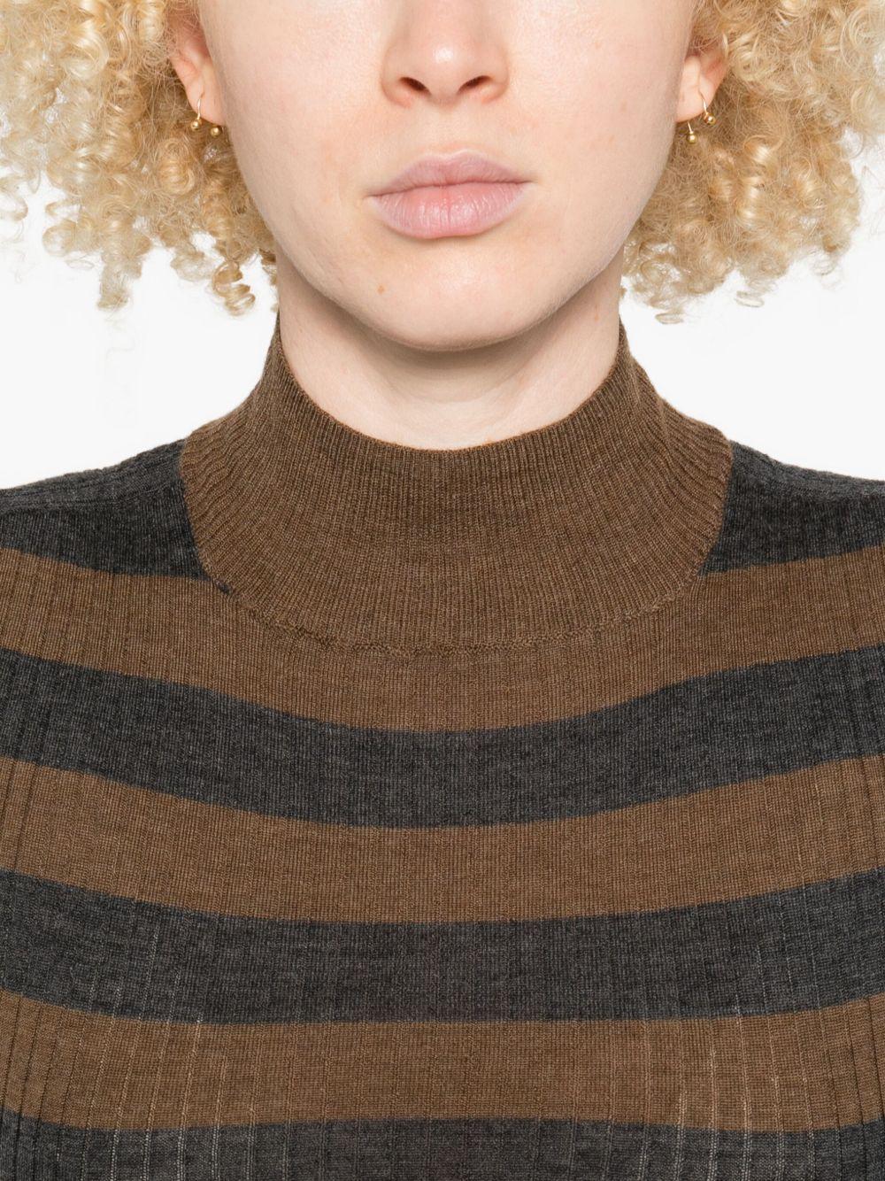 MAJESTIC FILATURES Maglia marrone a righe