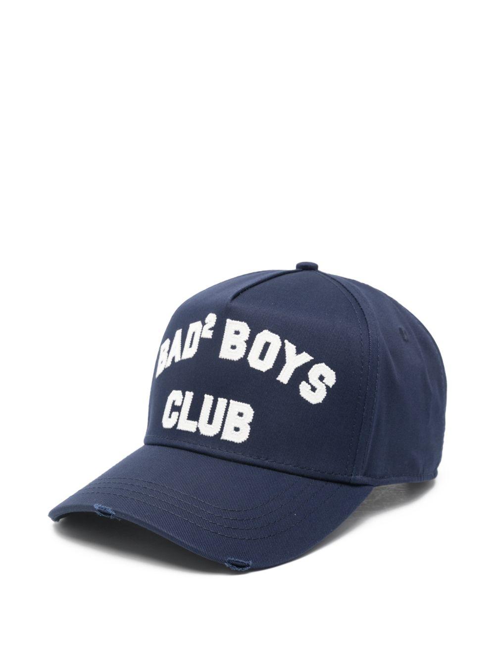 DSQUARED2 Cappello da baseball in cotone blu