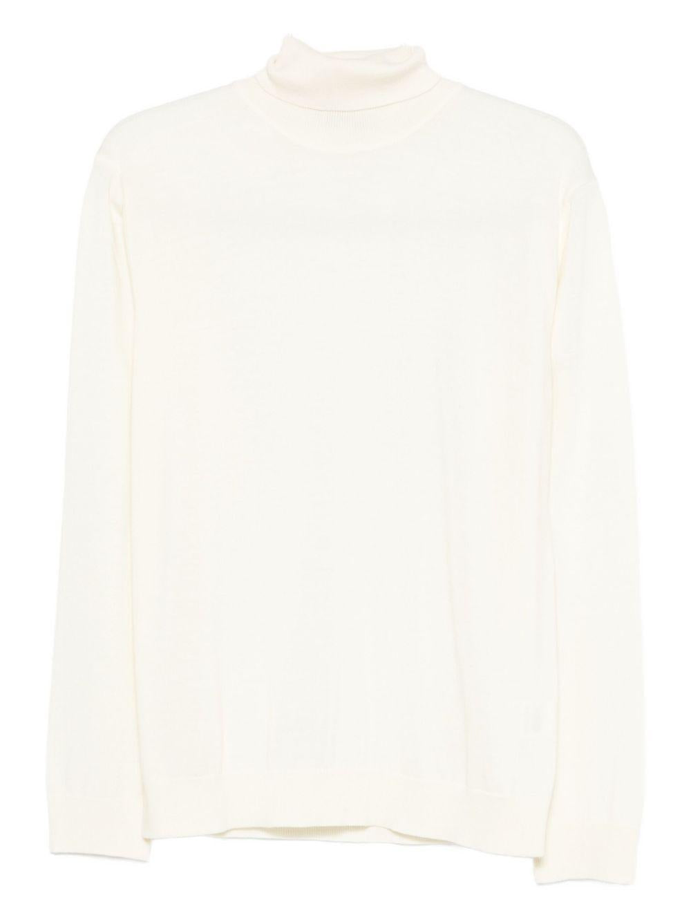 DANIELE FIESOLI Maglia color panna con collo alto