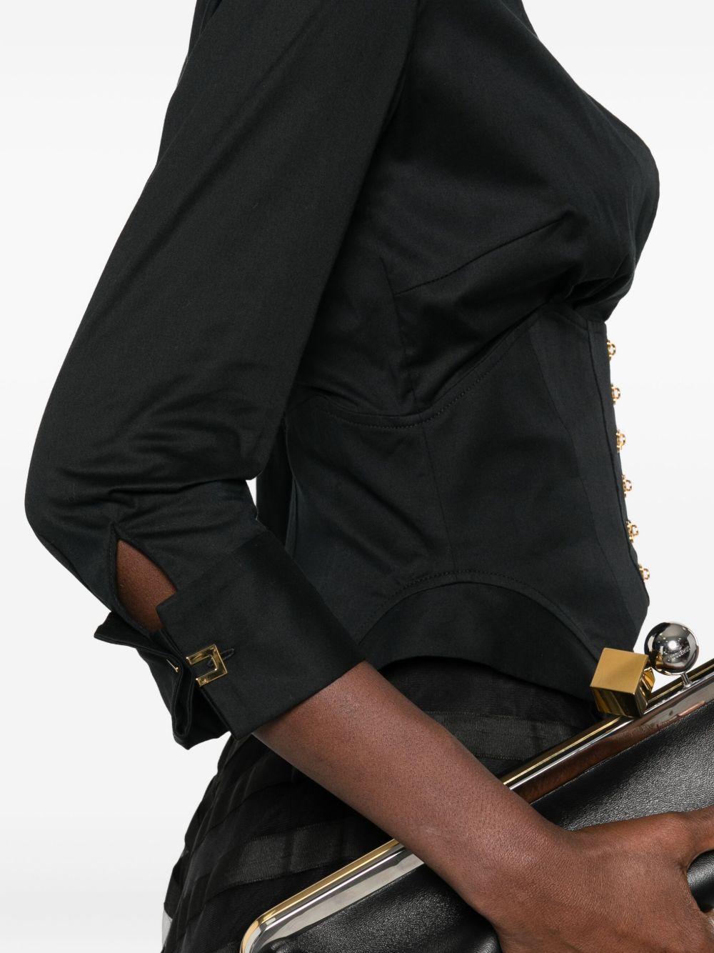 ELISABETTA FRANCHI Camicia bustier nera