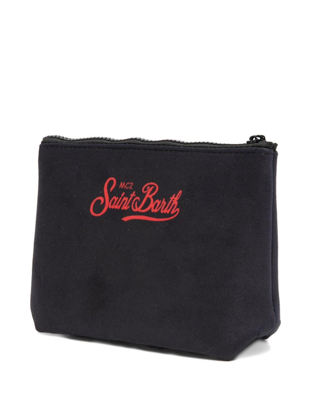 MC2 SAINT BARTH Pochette 'Aline' nera con stampa