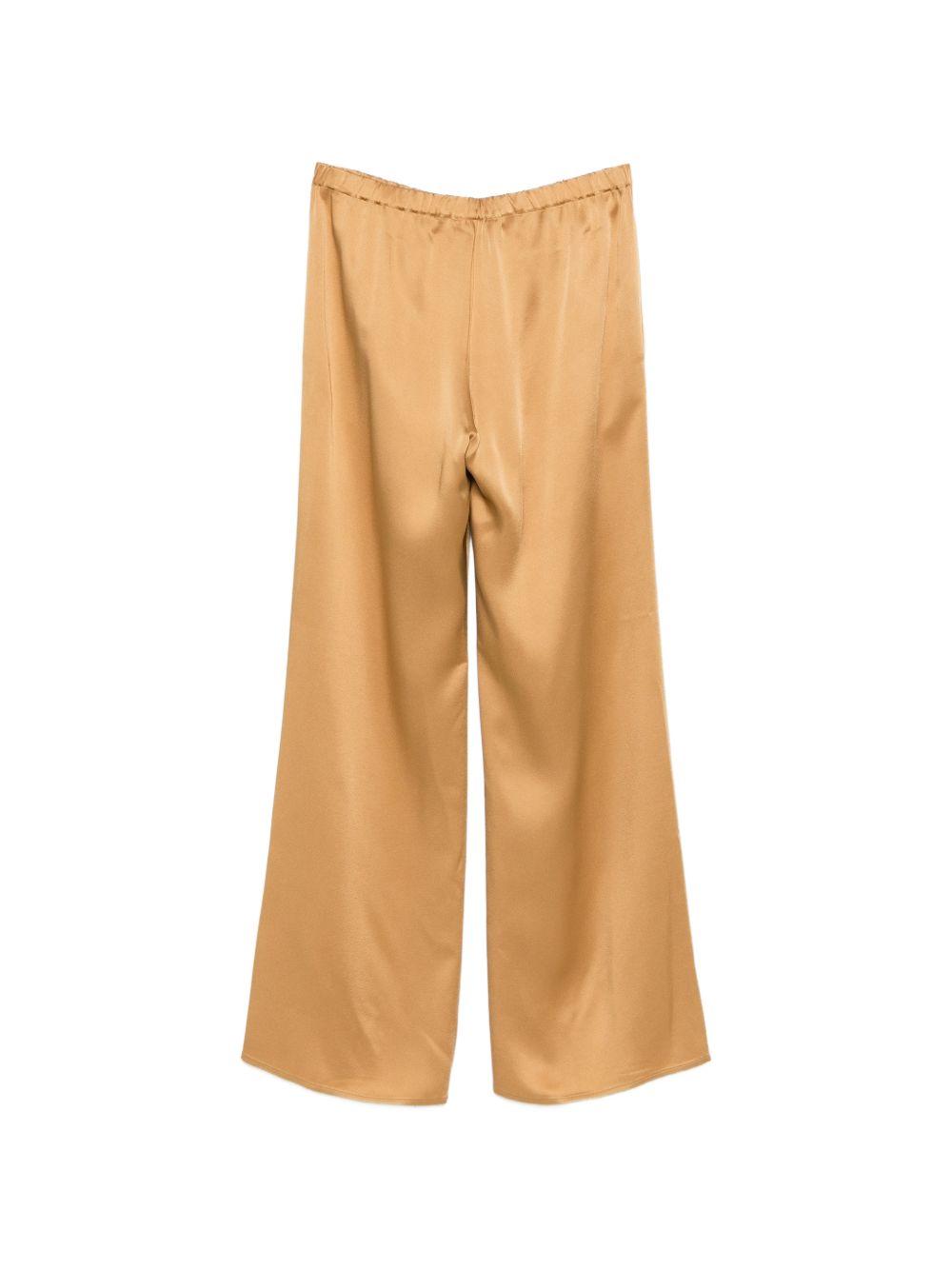 ANTONELLI Pantaloni morbidi Tiete giallo ocra con elastico in vita