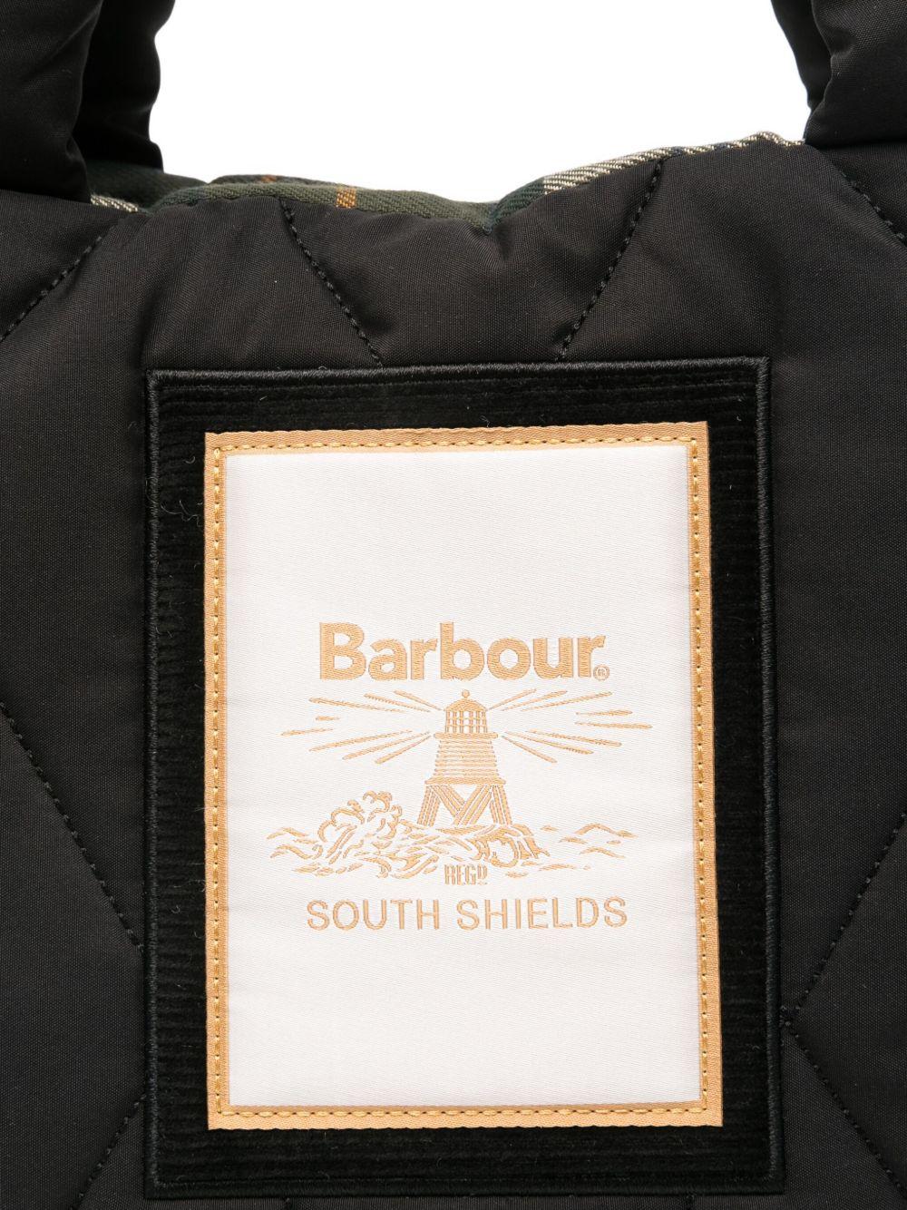 BARBOUR Borsa tote imbottita con logo