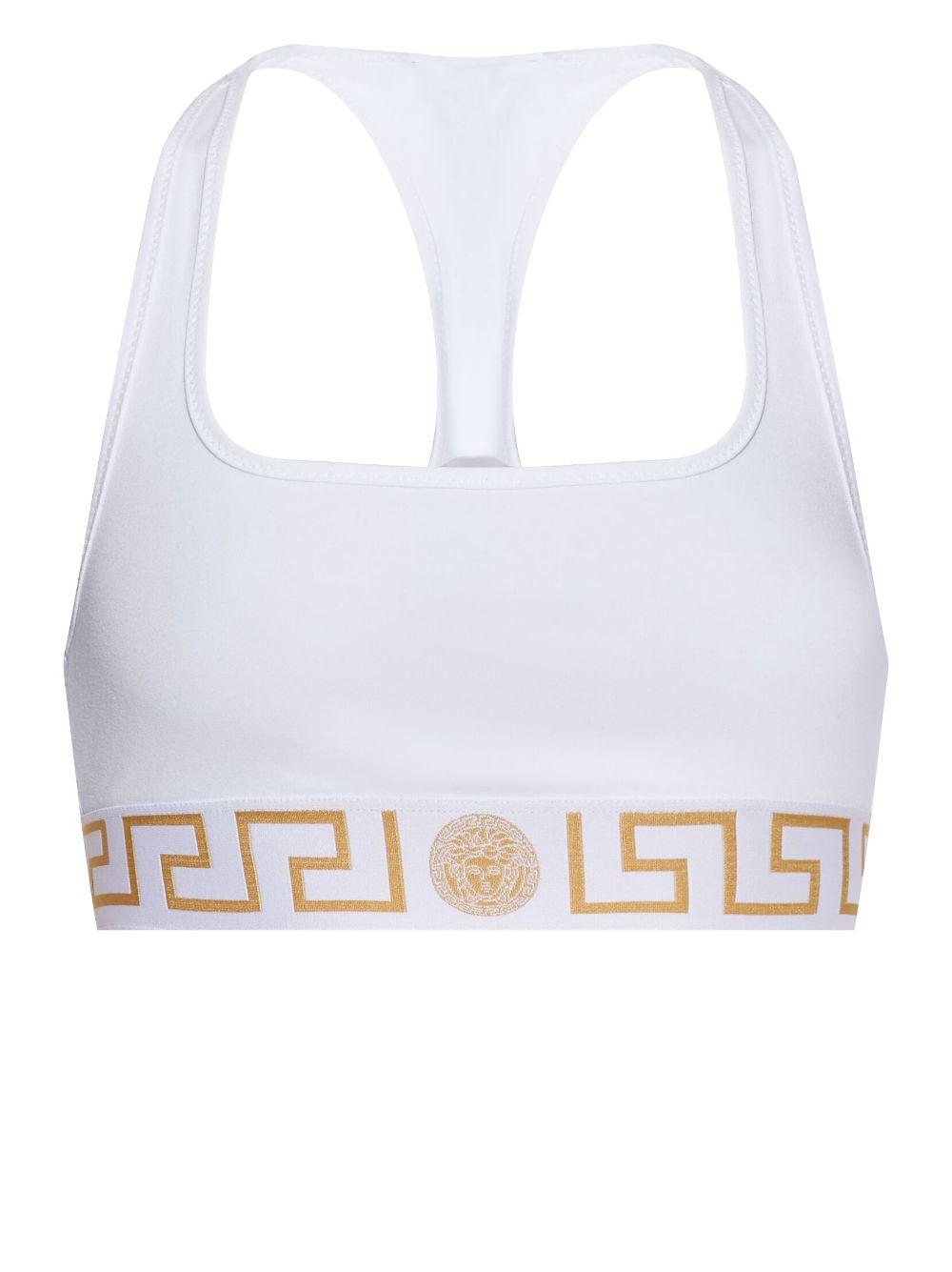 VERSACE Reggiseno con fascia elastica e motivo logo Greca