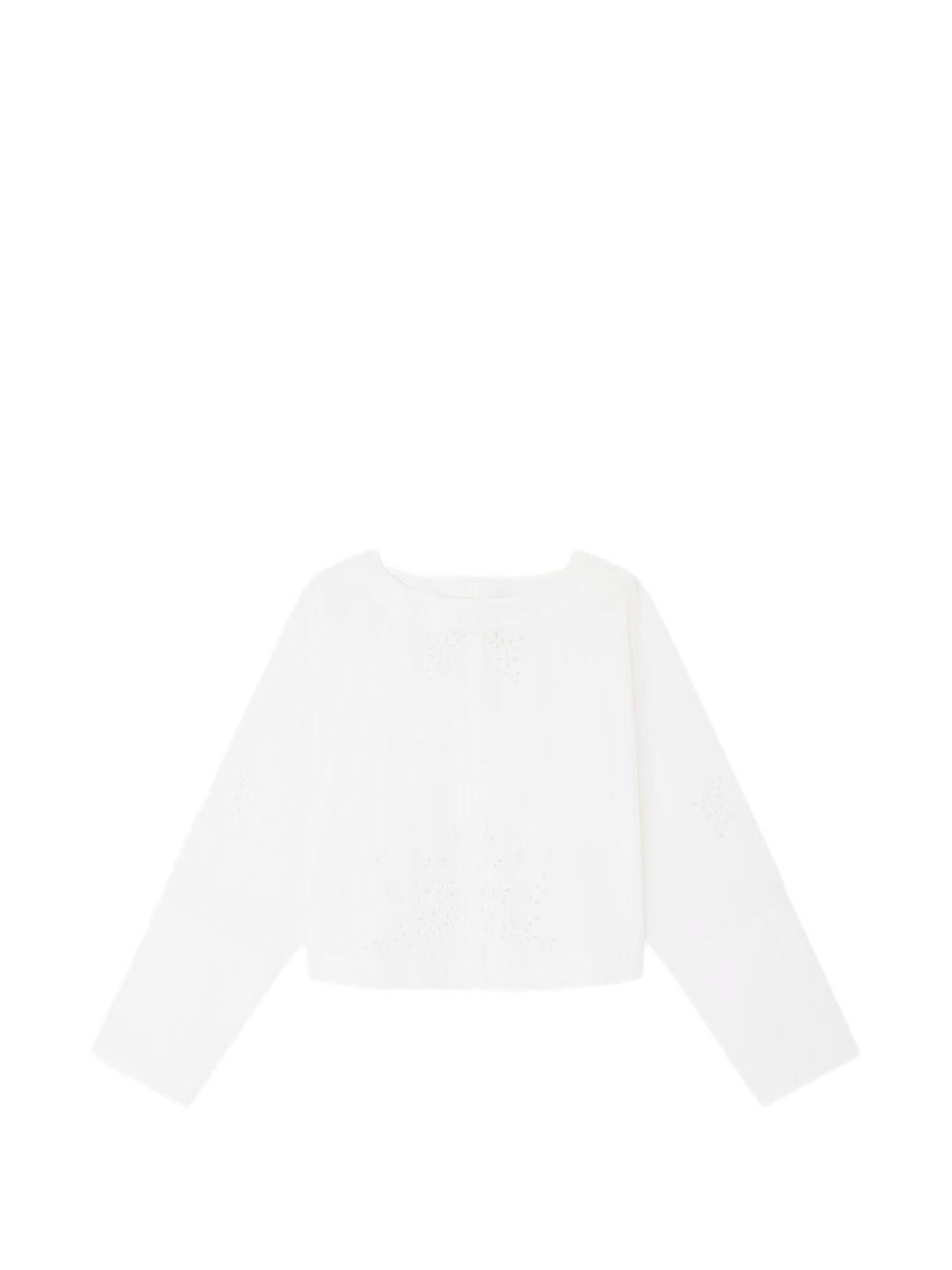 SOEUR Blusa Hansel in cotone bianco ricamato
