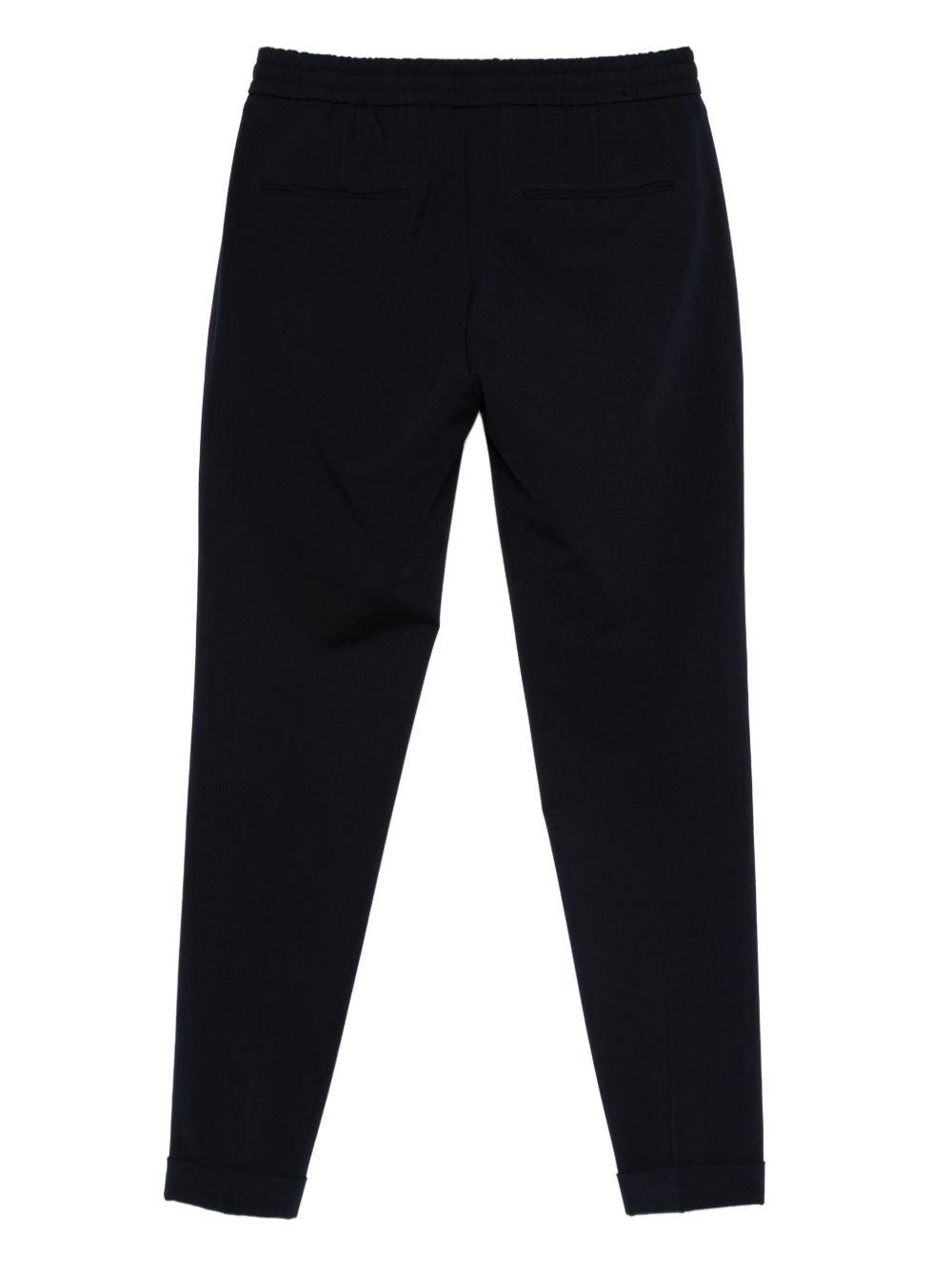 MICHAEL COAL Pantaloni blu navy con coulisse