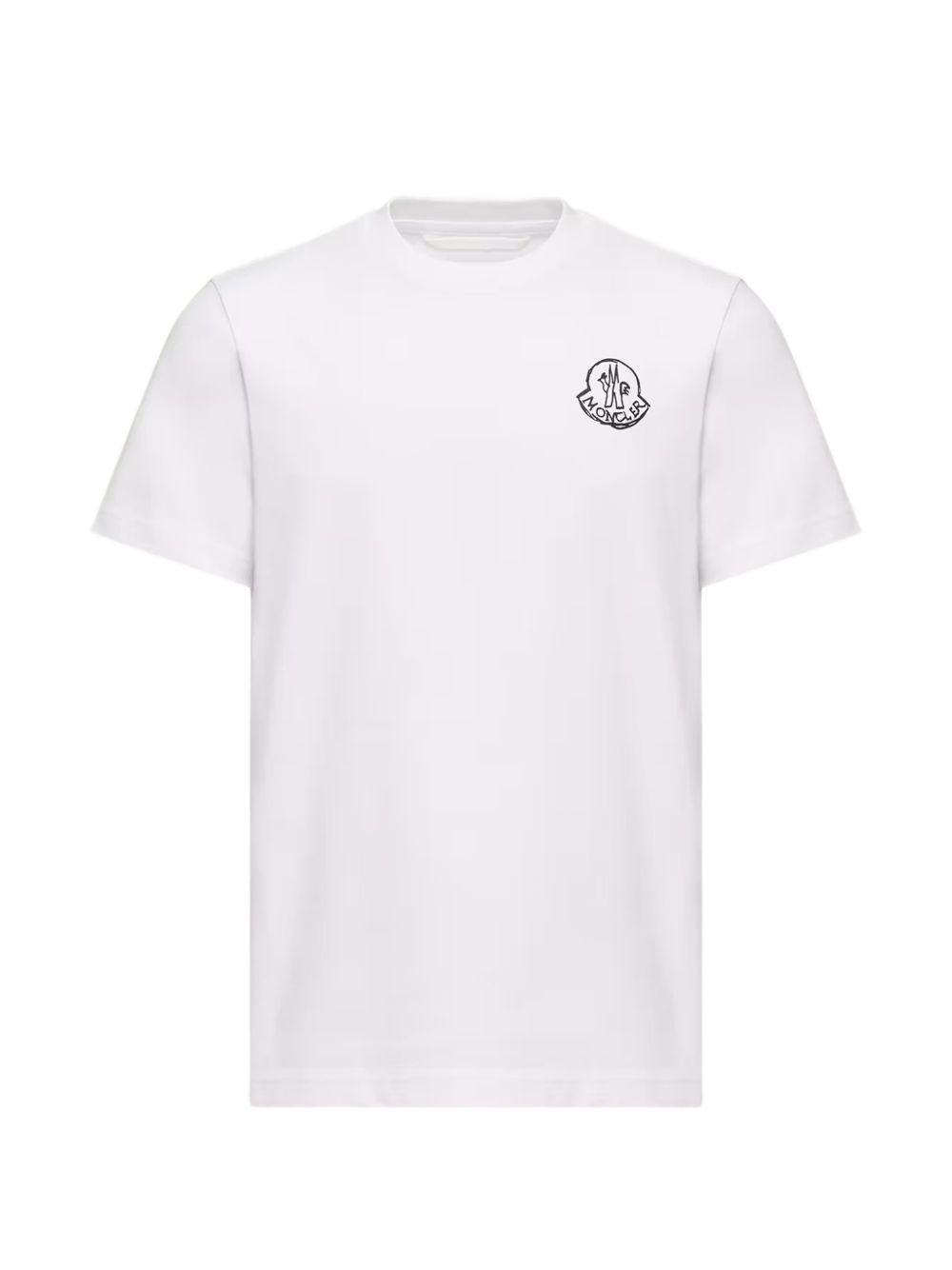 MONCLER T-shirt in jersey di cotone con patch logo