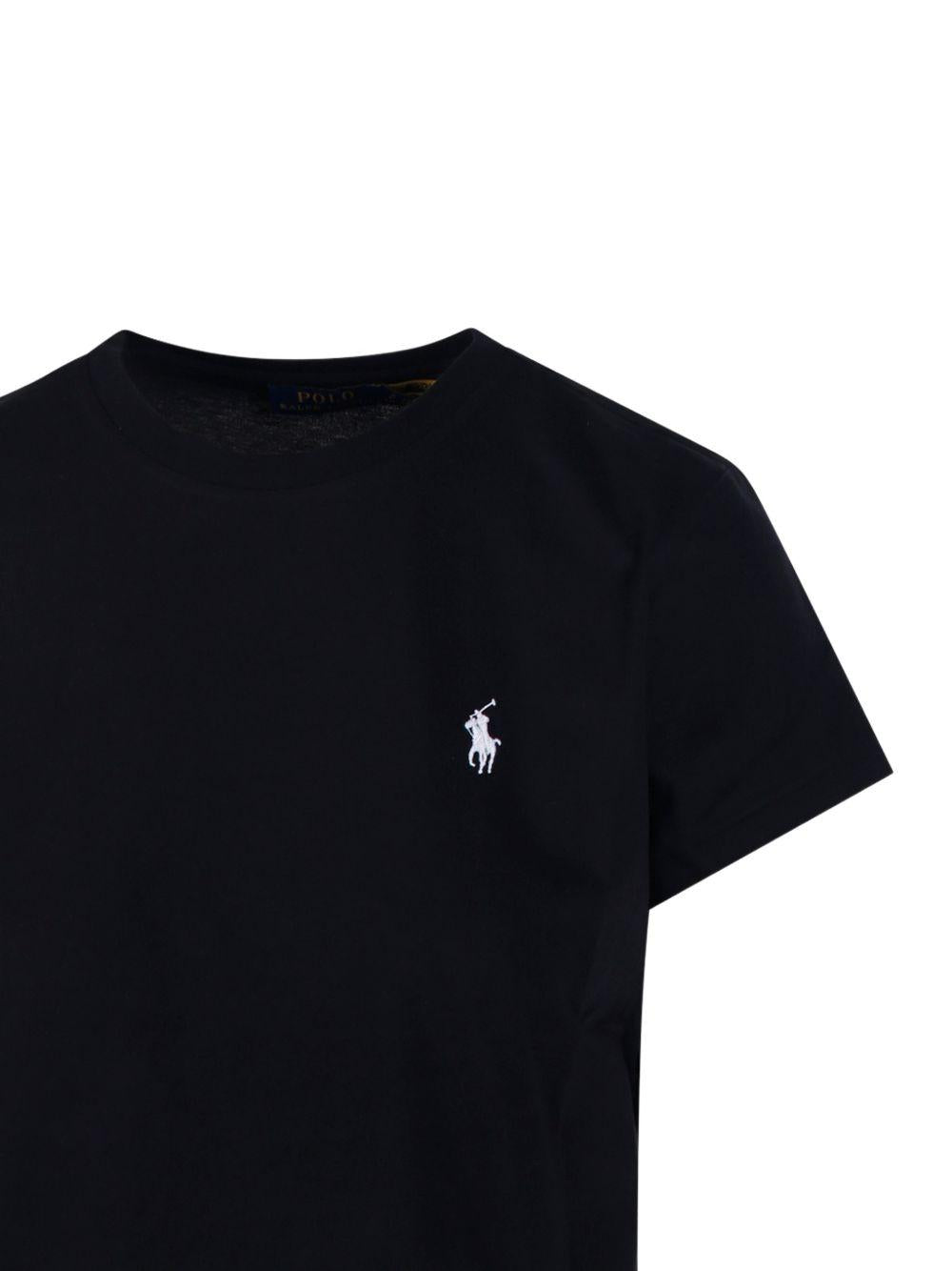 POLO RALPH LAUREN T-shirt con logo Polo in cotone nero