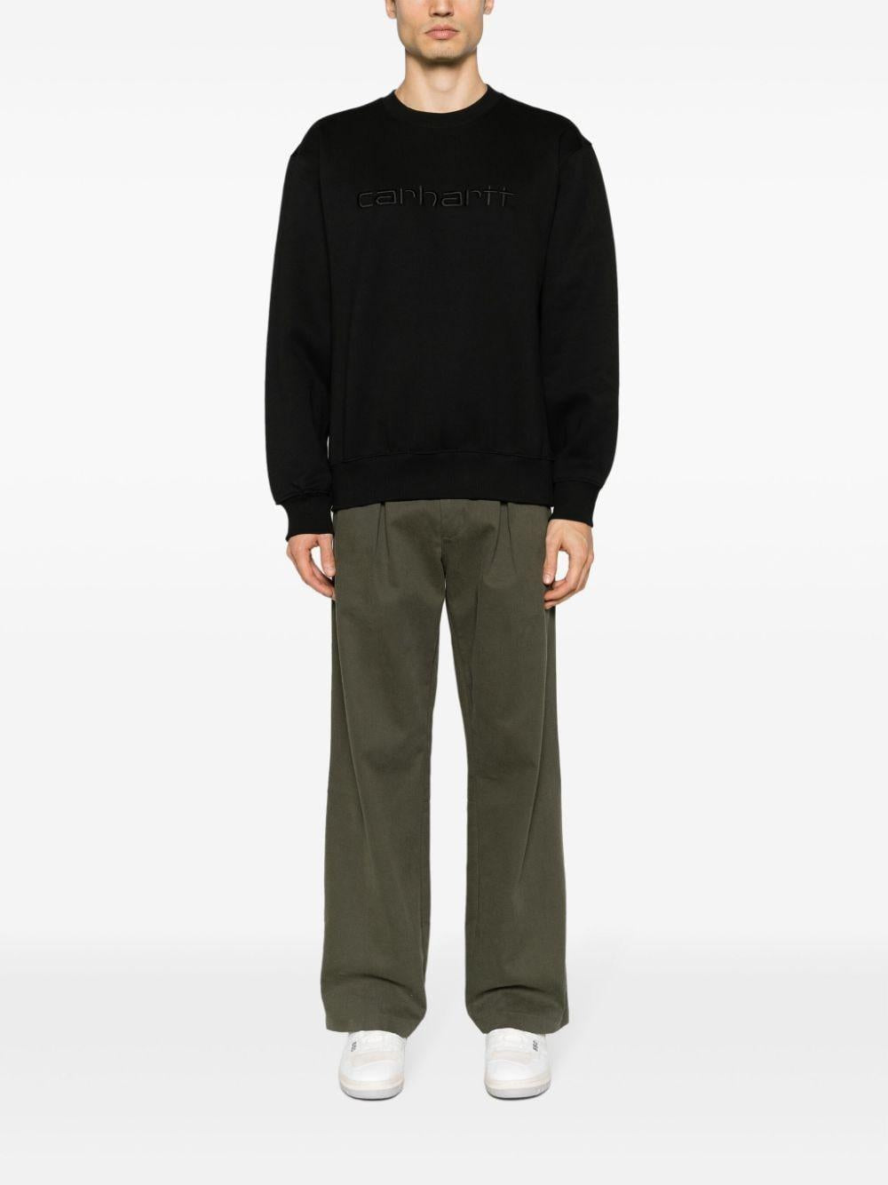 CARHARTT WIP Felpa in cotone con logo ricamato