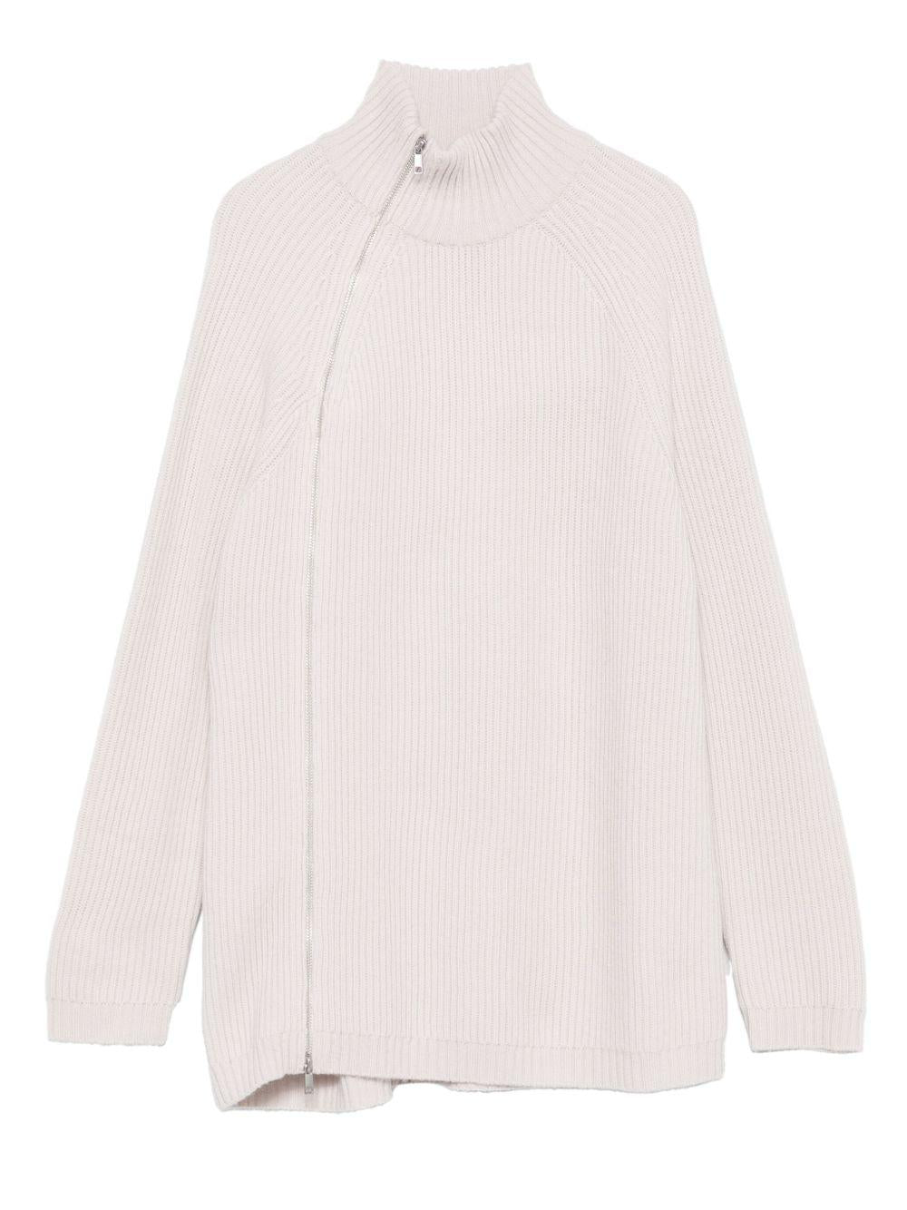 ALPHA STUDIO Blouson sportivo in lana e cashmere a coste