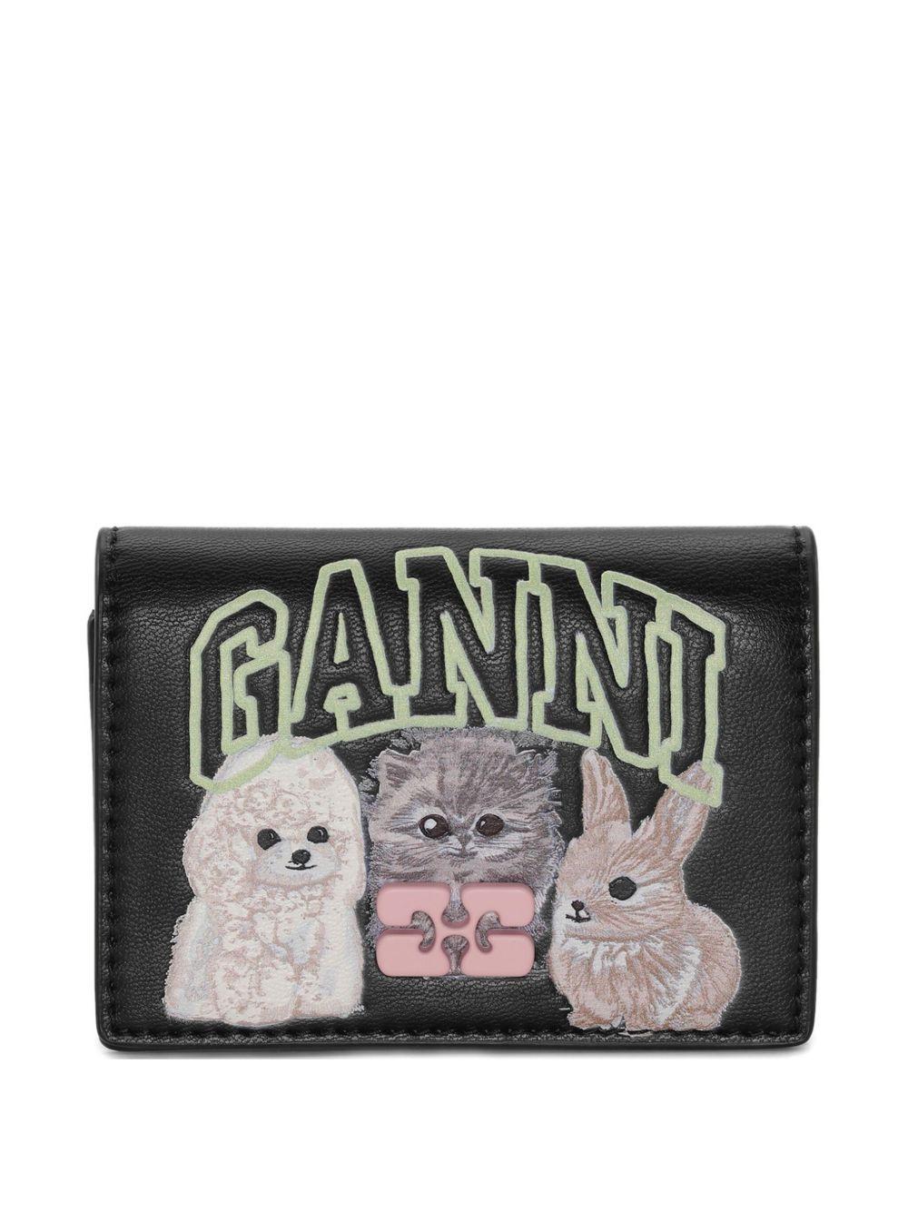 GANNI Portafoglio con stampa