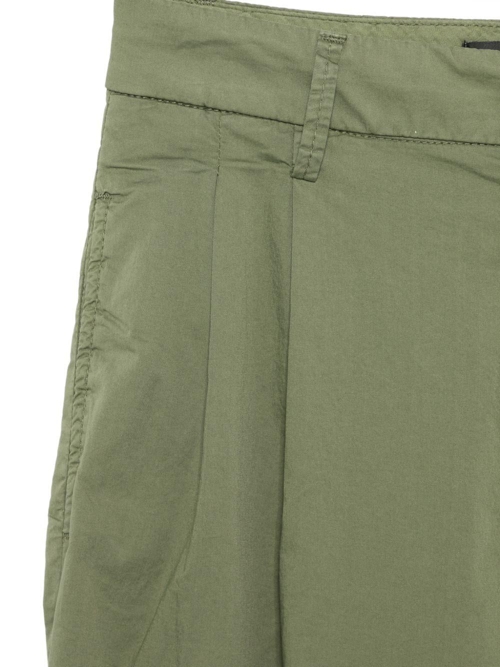 PEUTEREY Pantaloni Ralph verdi in cotone elasticizzato