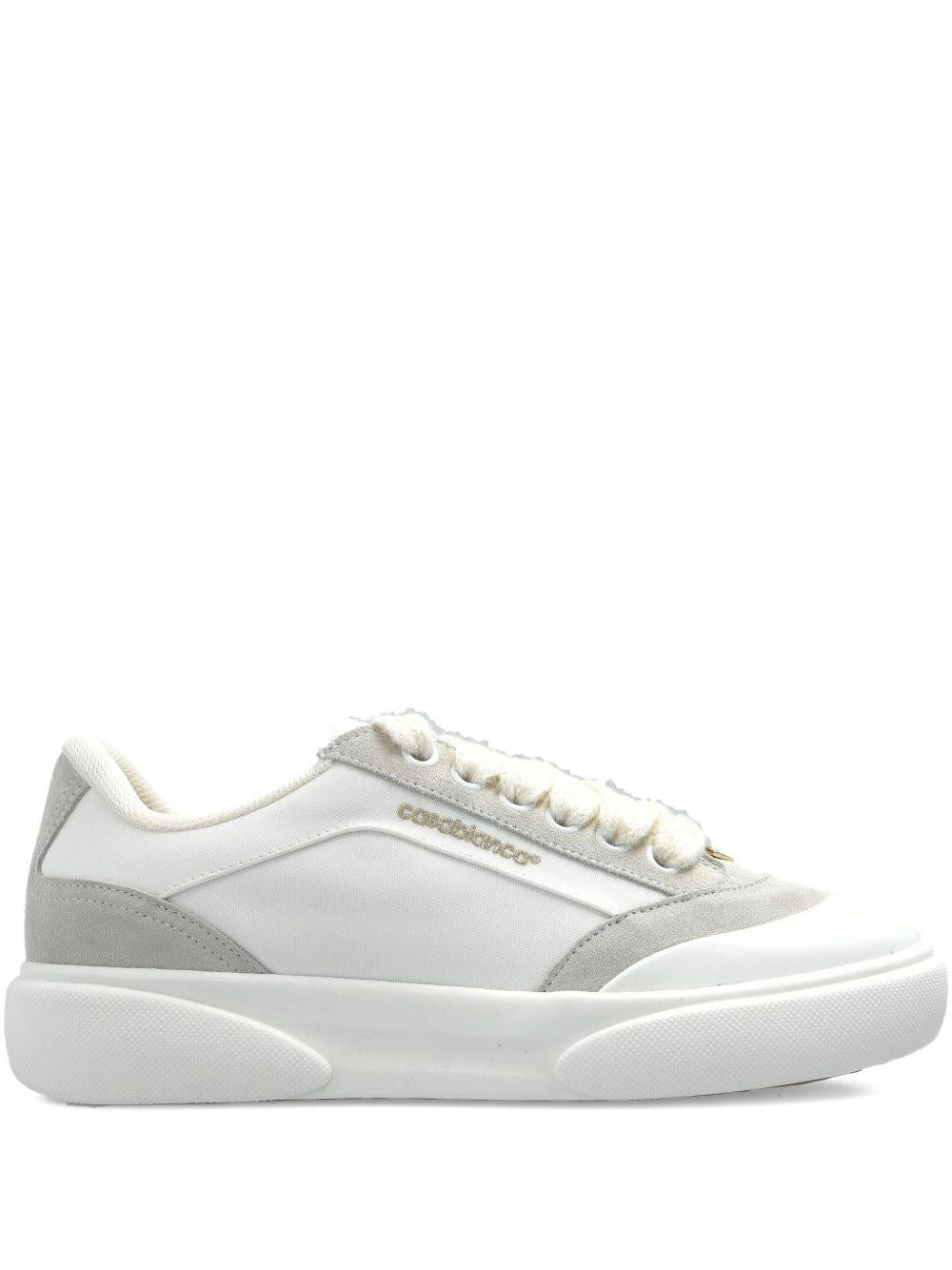 CASABLANCA Sneakers in canvas con inserto in pelle scamosciata