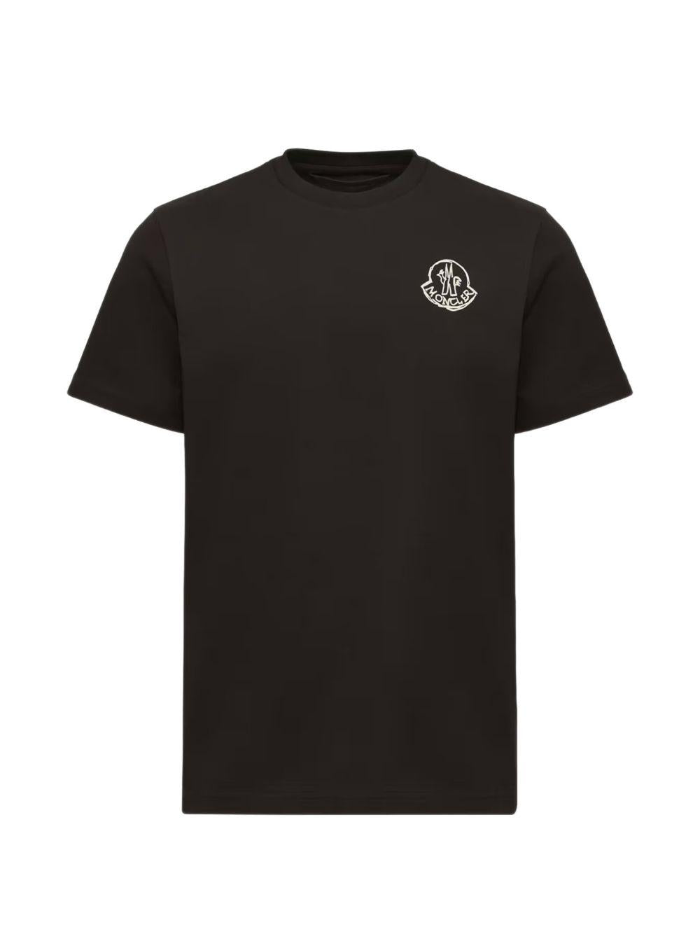 MONCLER T-shirt in jersey di cotone con patch logo
