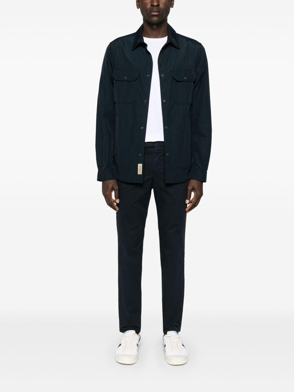 WOOLRICH Camicia blu notte con bottoni