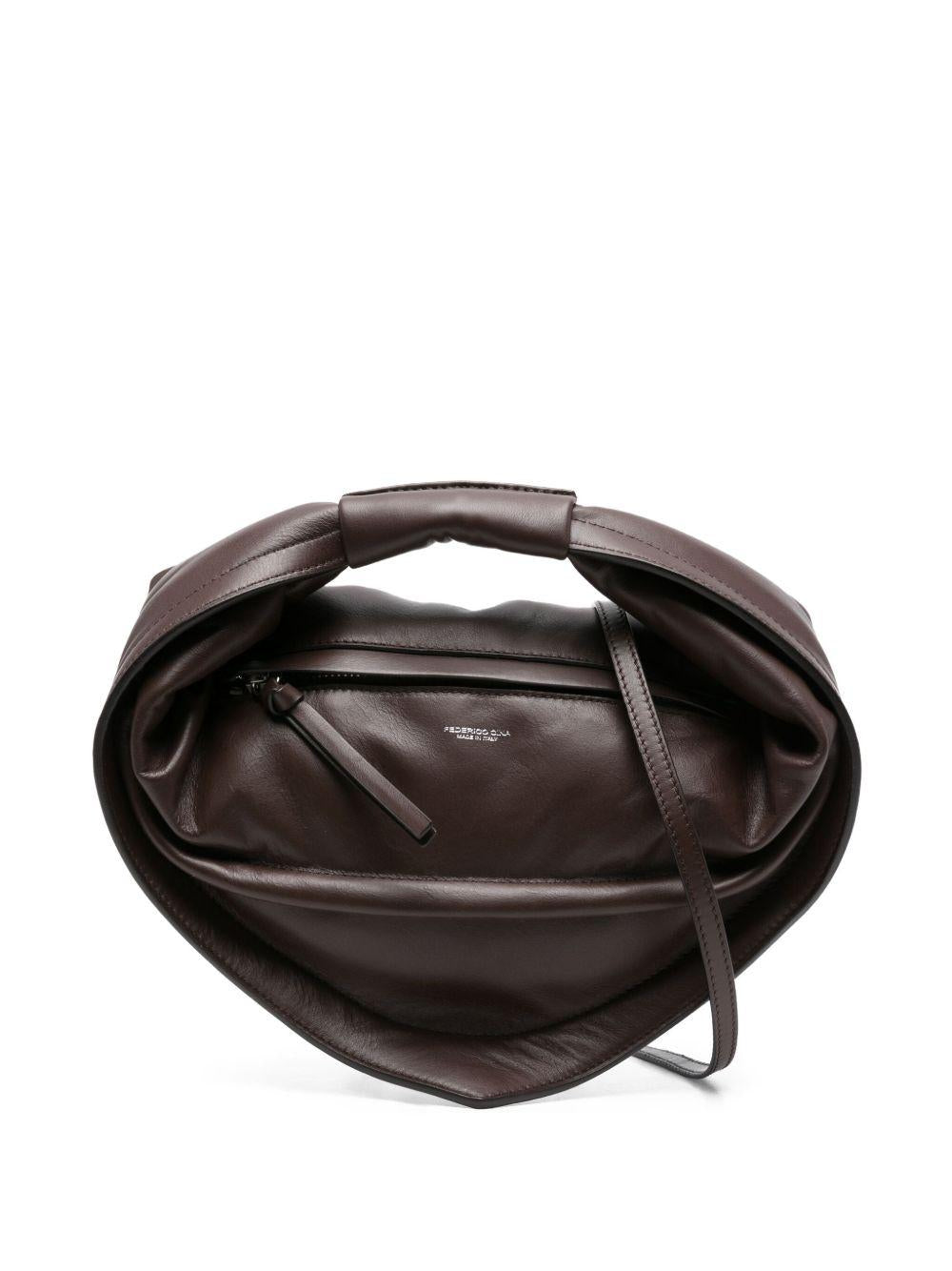 FEDERICO CINA Midi Tortellino bag in pelle rossa