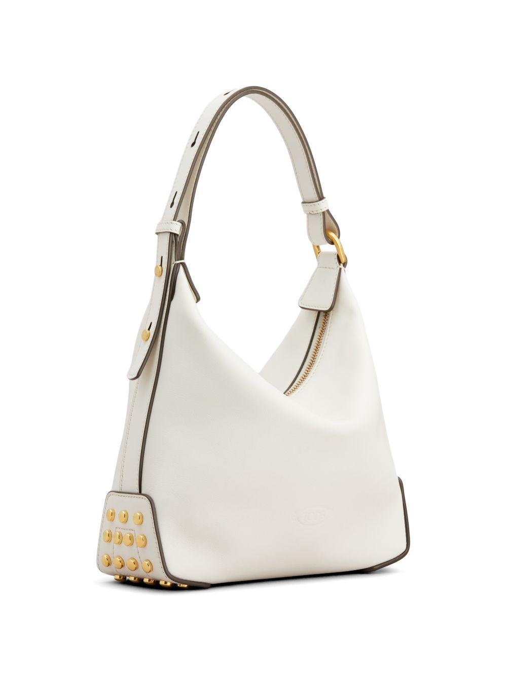 TODS Borsa a spalla in pelle bianca