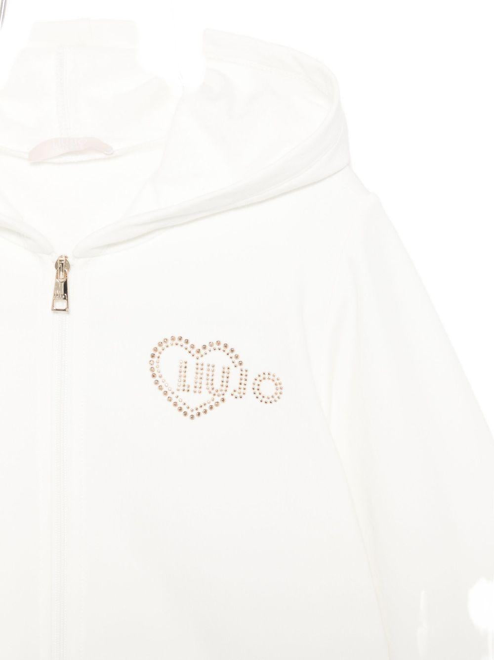 LIUJO Felpa bianca con cappuccio classico