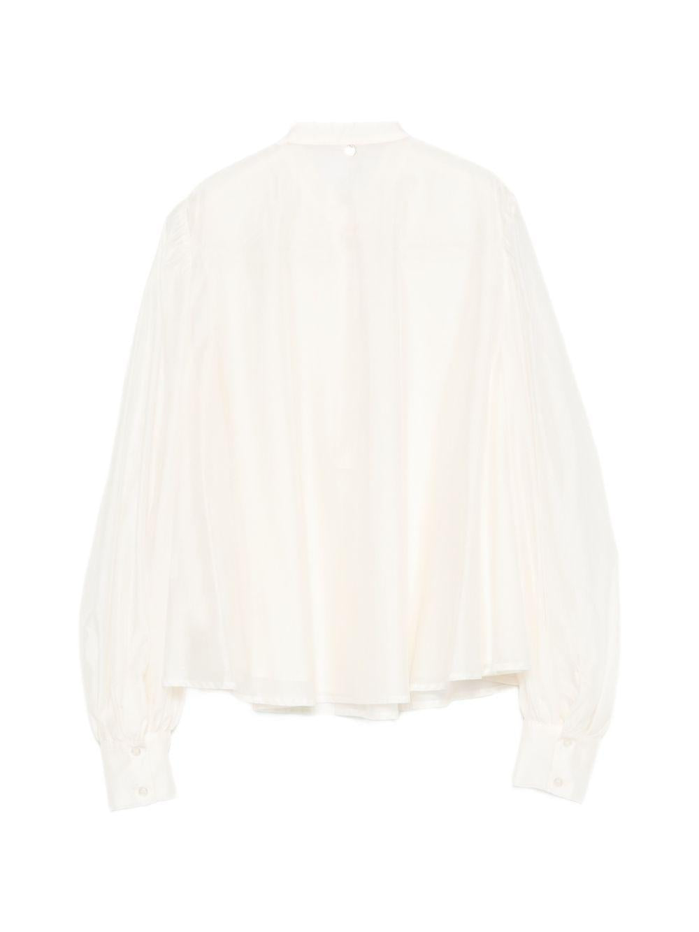 LIUJO Blusa camicia bianca impreziosita da trass