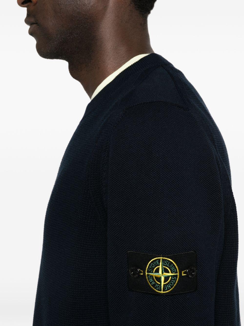 STONE ISLAND Maglione girocollo blu navy