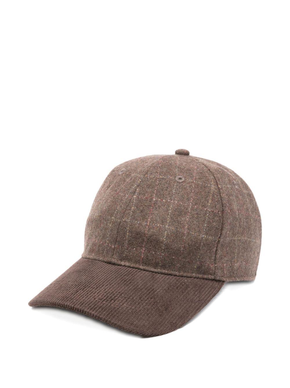 YERSE Cappello da baseball Lee in lana marrone