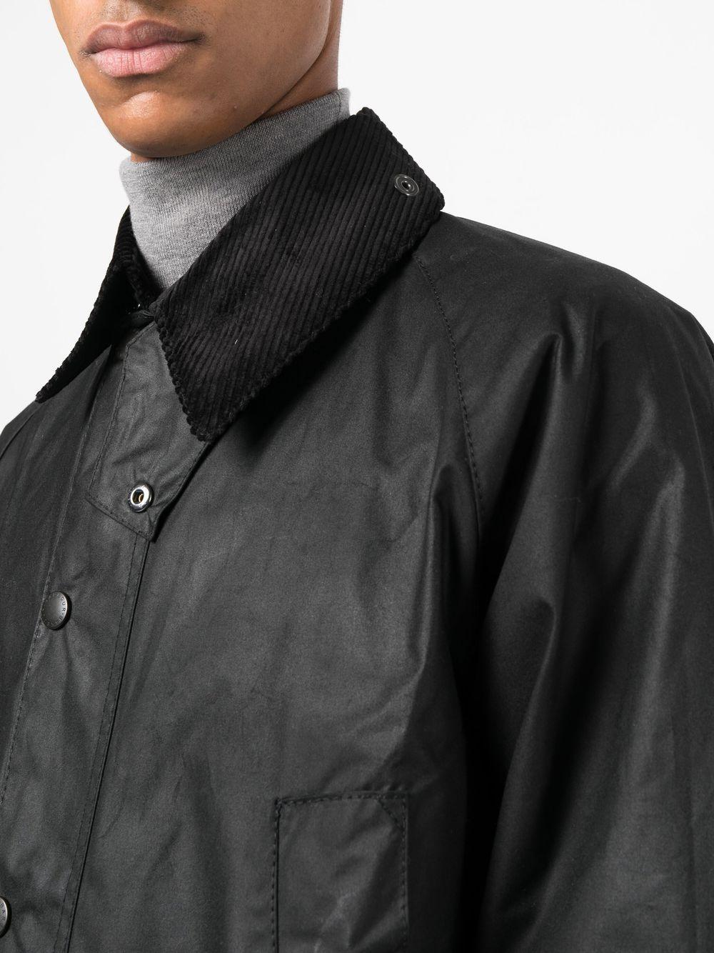 BARBOUR Giacca 'Bedale' in cotone cerato nero