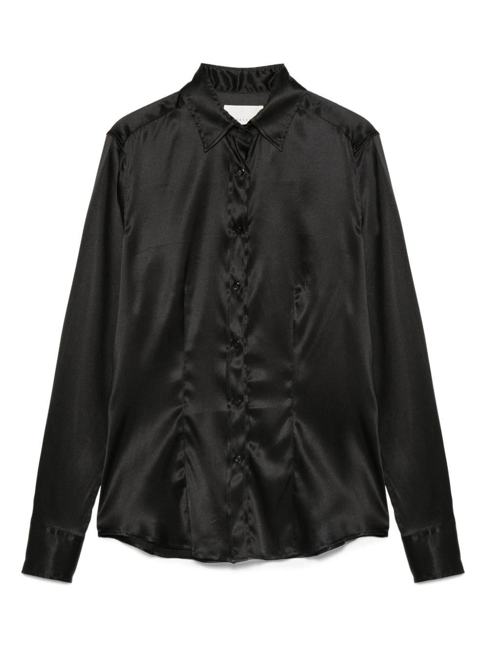 XACUS Camicia Sara in seta nera