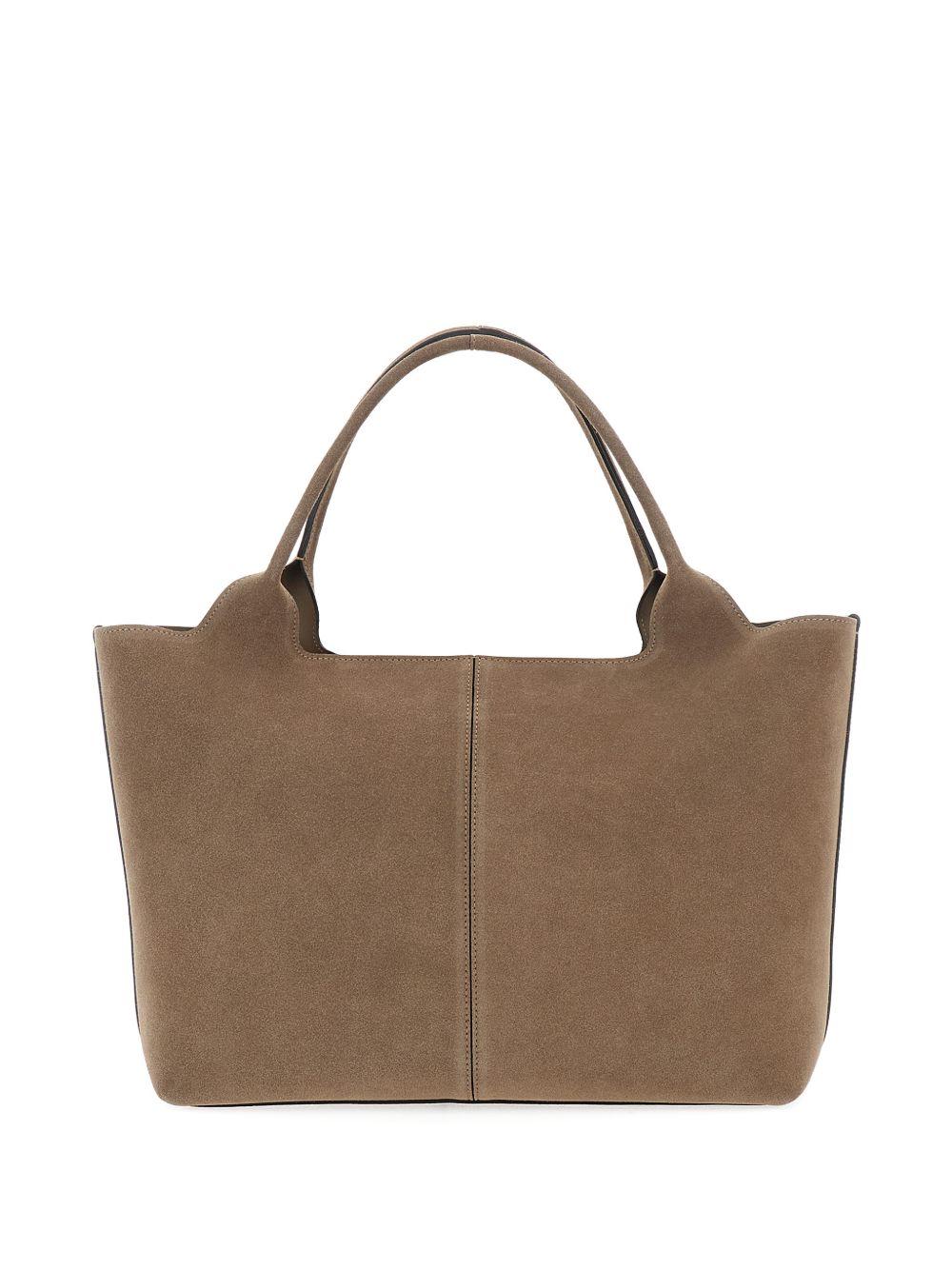 TODS Borsa shopping in suede marrone