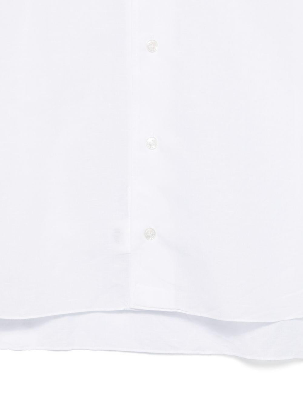 BARBA Camicia di Barba in cotone bianco con collo spread
