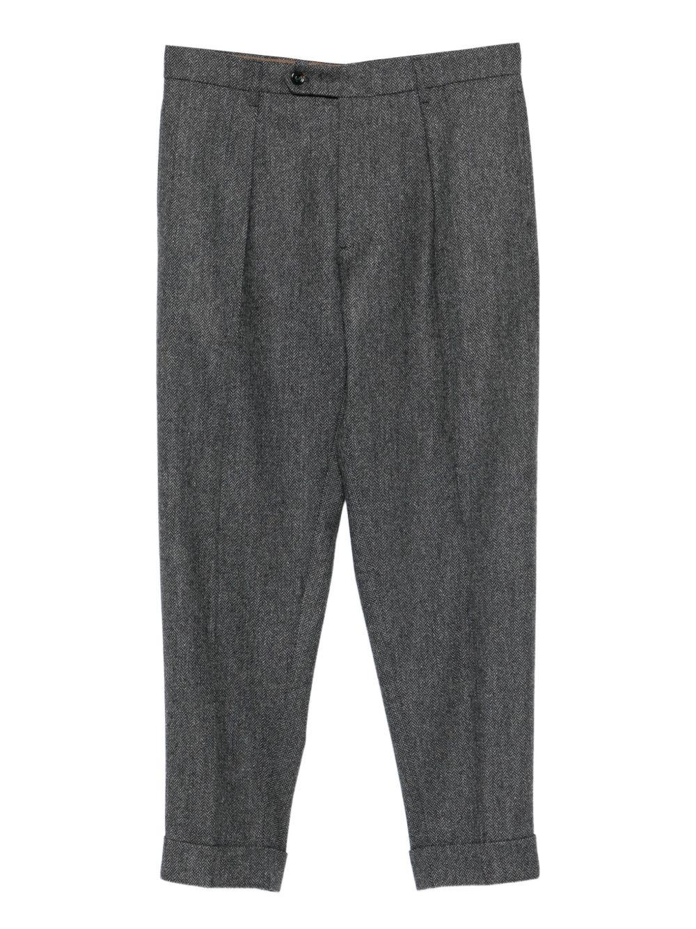 BERWICH Pantaloni in lana vergine grigia