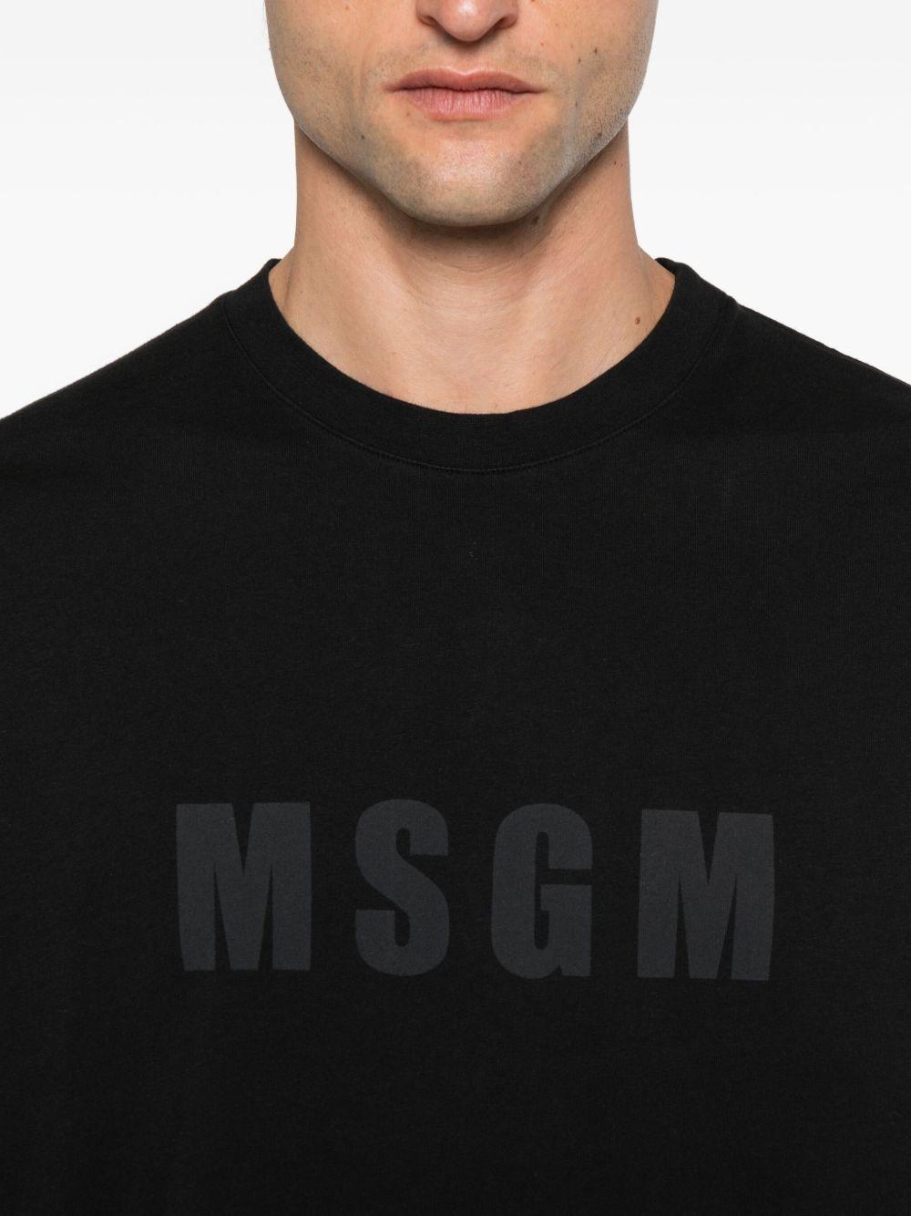 MSGM T-shirt a maniche lunghe con logo