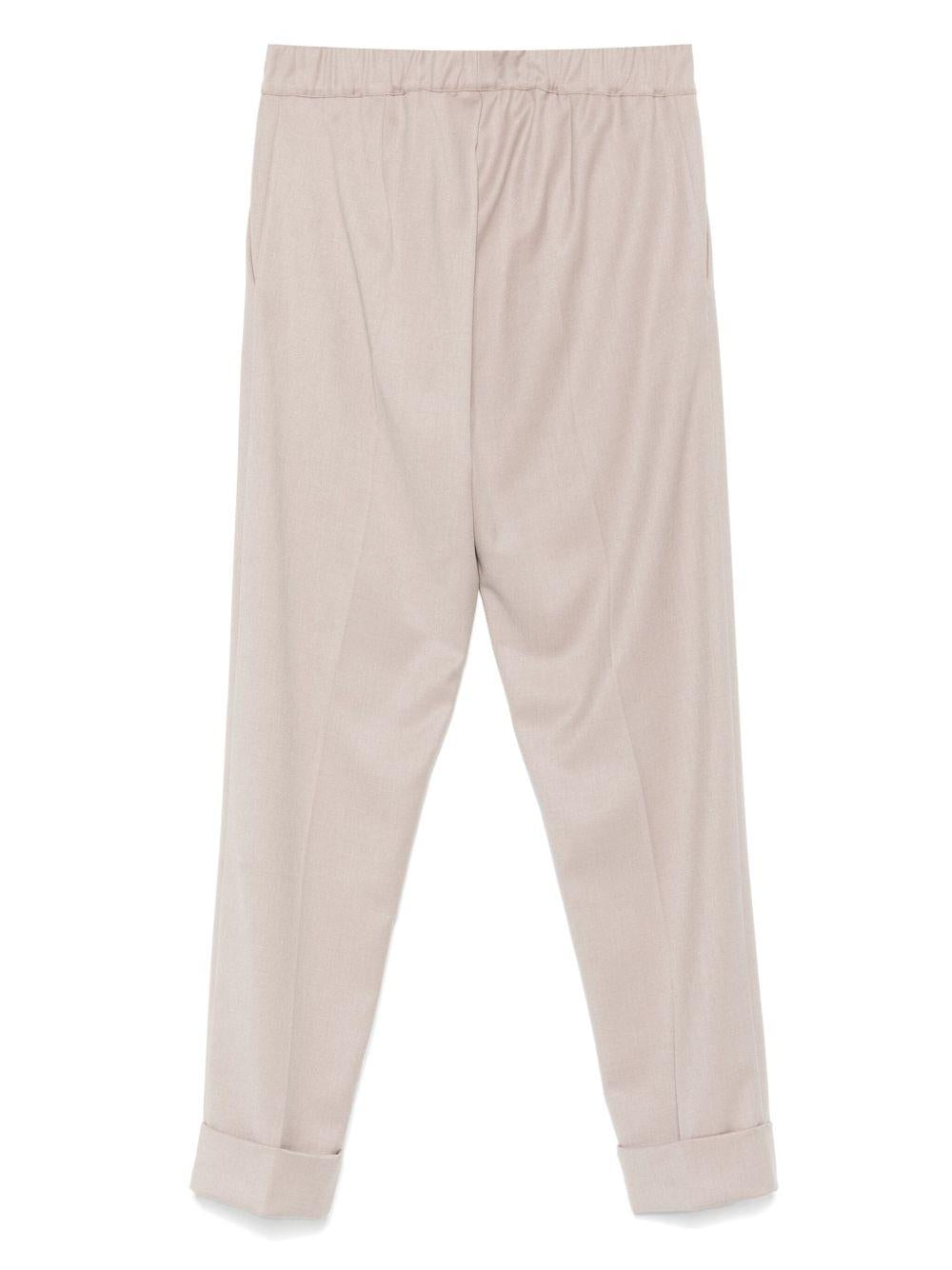 D EXTERIOR Pantaloni beige a gamba dritta
