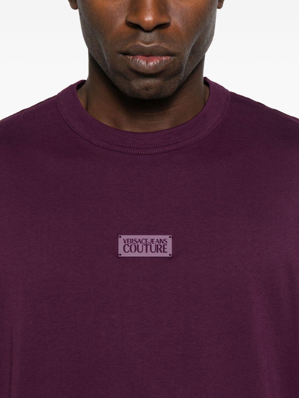 VERSACE JEANS COUTURE T-shirt a maniche corte burgundy