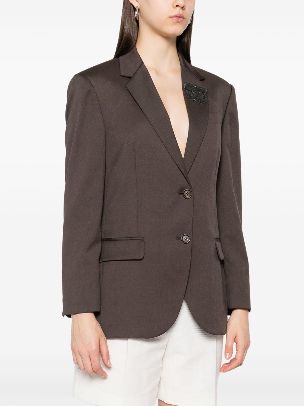 BRUNELLO CUCINELLI Blazer monopetto marrone
