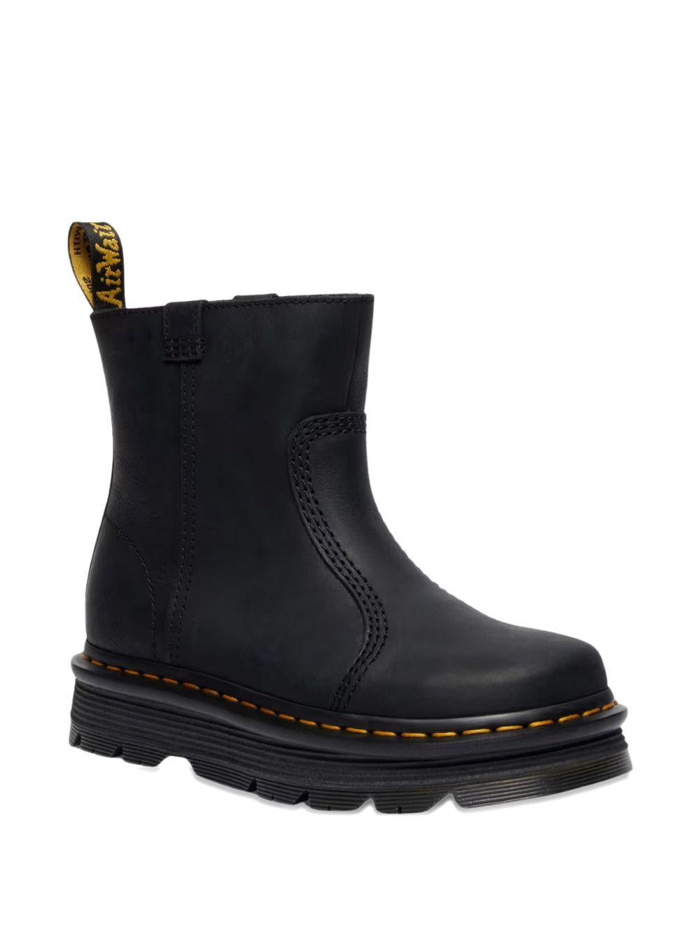 DR MARTENS Stivaletti rigger Zebzag in pelle nera