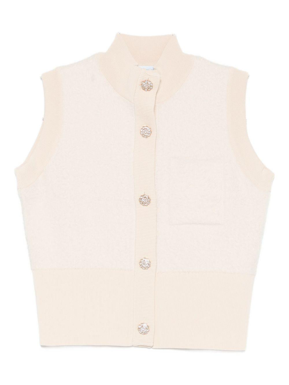 BLUGIRL Gilet ecru senza maniche