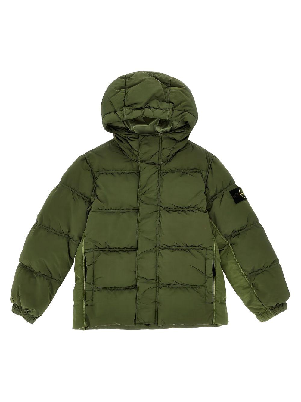 STONE ISLAND Piumino trapuntato con logo