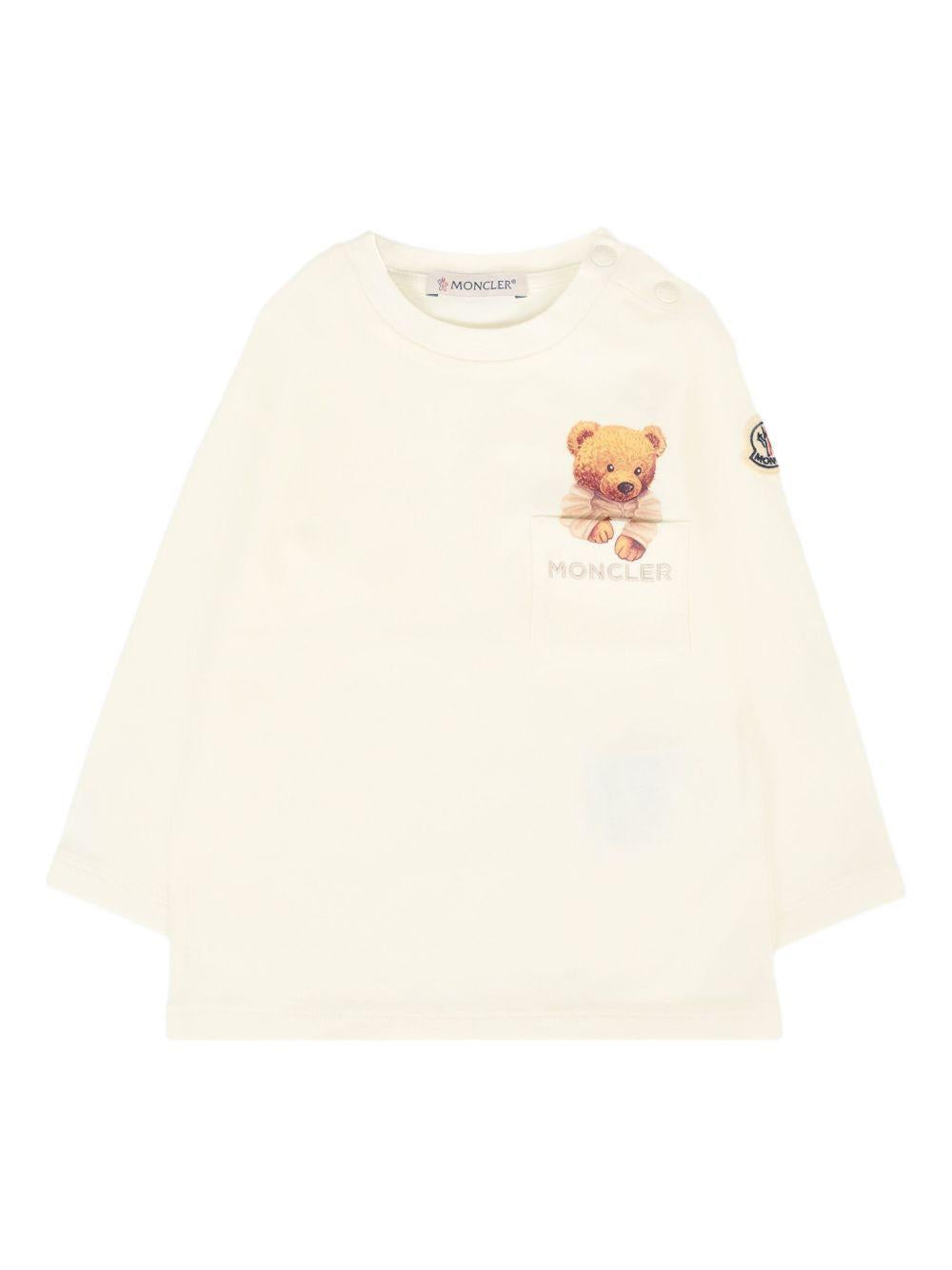 MONCLER T-shirt a maniche lunghe con stampa