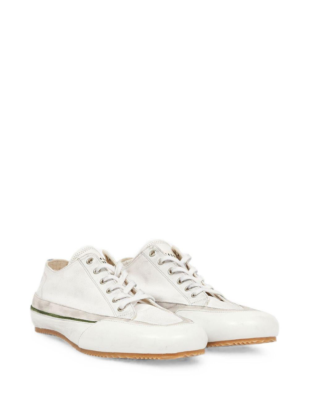 MAISON MARGIELA Sneakers Traveler in pelle e tessuto bianche