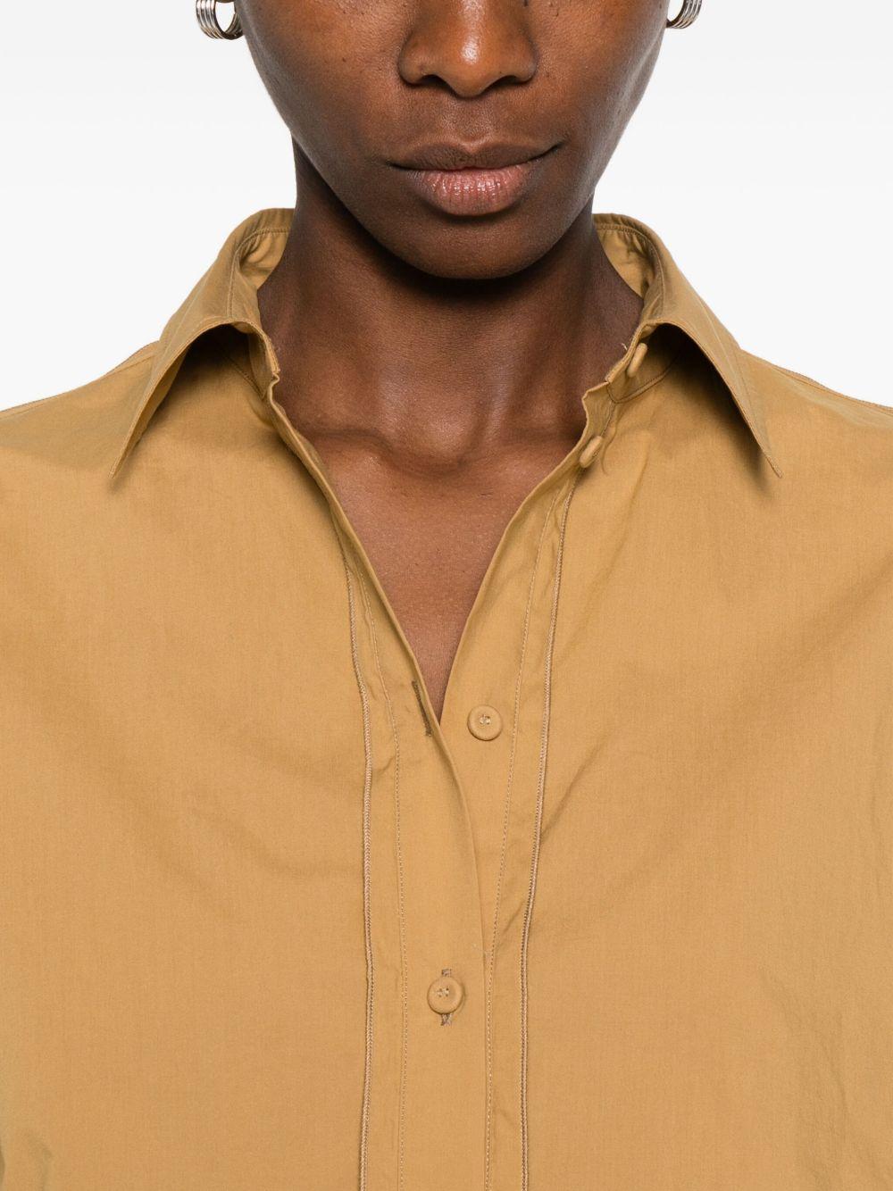 FORTE FORTE Camicia in cotone color cammello