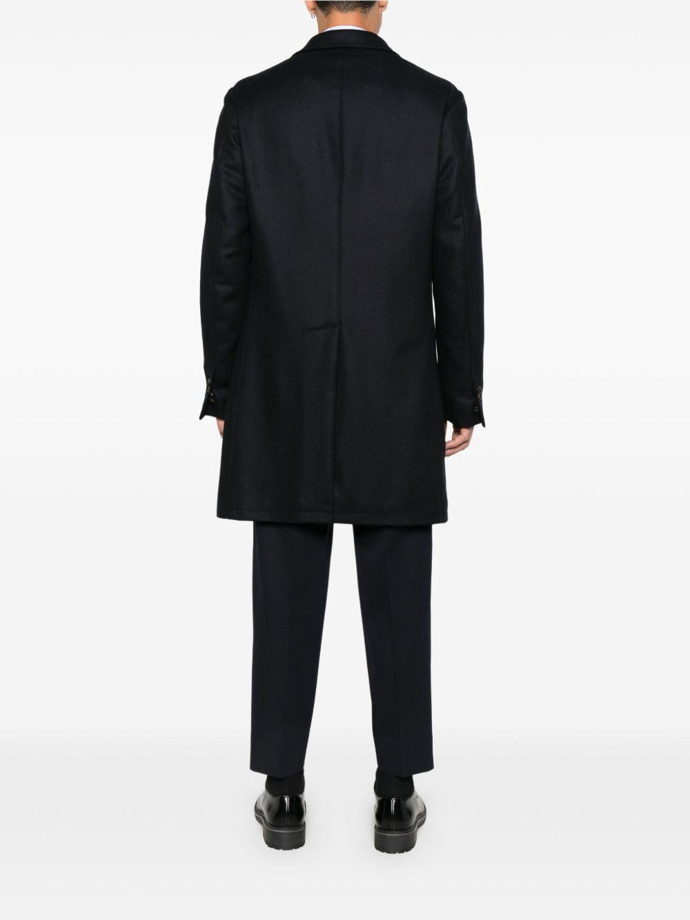 CORNELIANI Cappotto monopetto blu navy