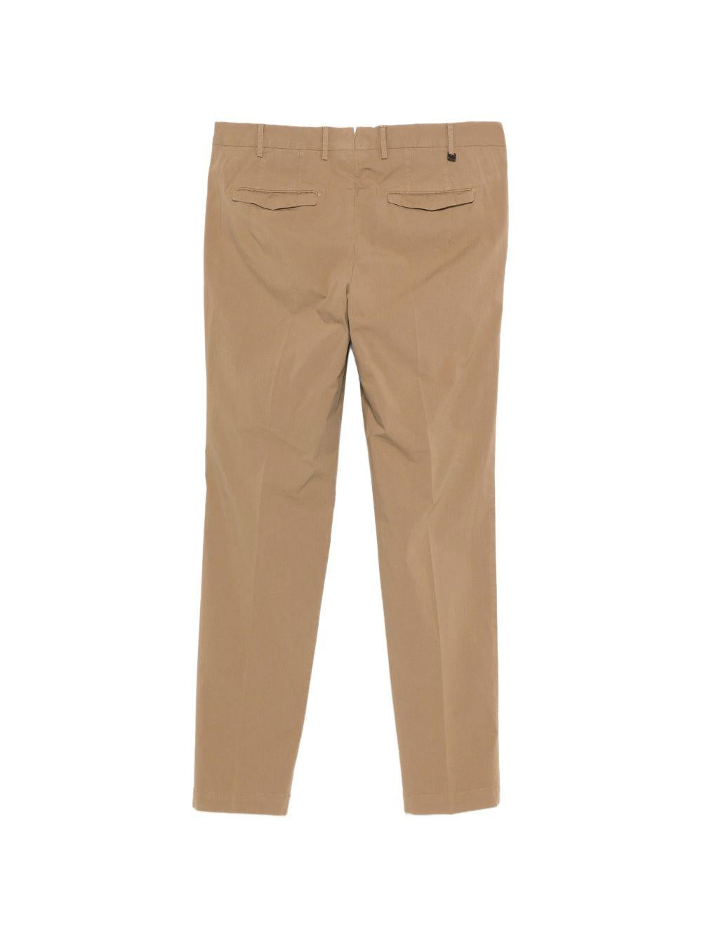 PT TORINO Pantaloni in cotone elasticizzato color cammello