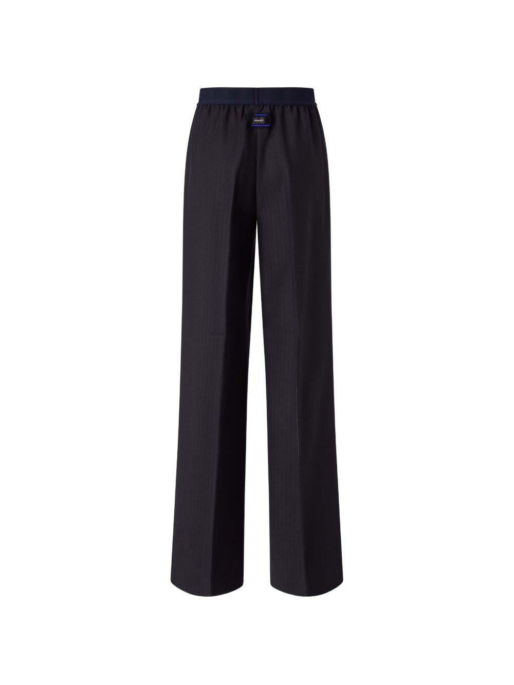 PINKO Pantaloni gessati Phaius con elastico in vita