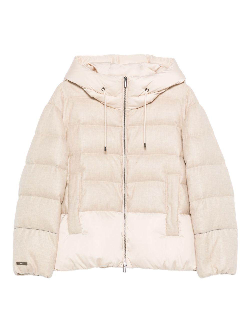 PESERICO Piumino rosa trapuntato con cappuccio e coulisse